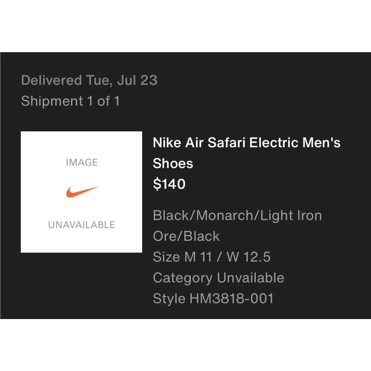 Nike shoes - Nike Air Safari - Air Safari - HM3818-001 - Black/Monarch/Light Iron Ore/Black, Manufacturer: Black/Black/Monarch/Light Iron Ore/Anthracite 5