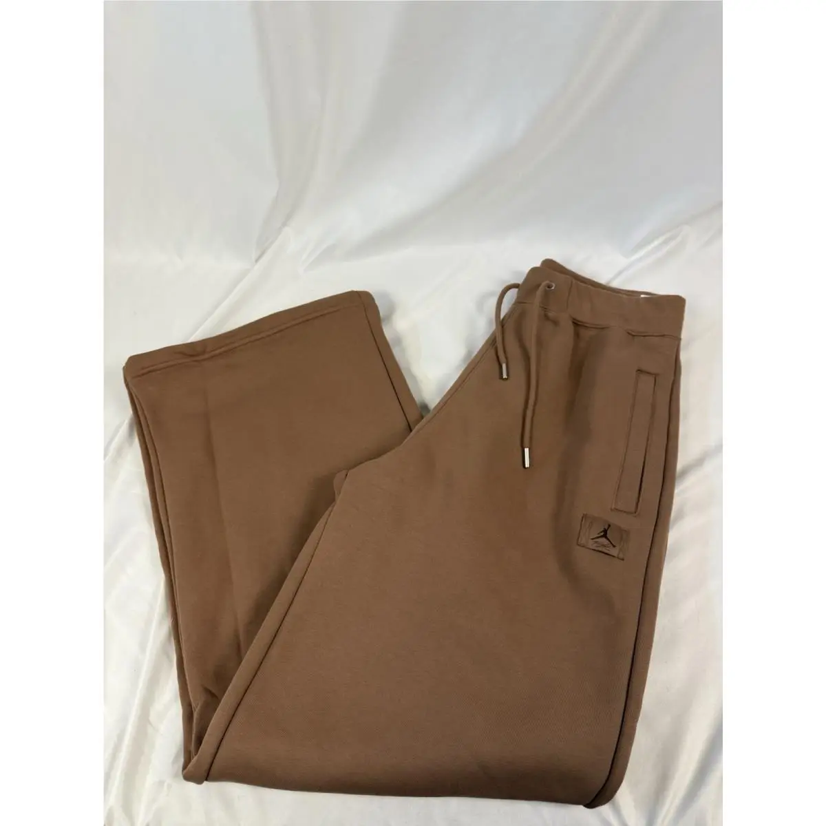 Air Jordan Flight Fleece Open-hem Pants Archaeo Brown FV1755-223 Womens Medium