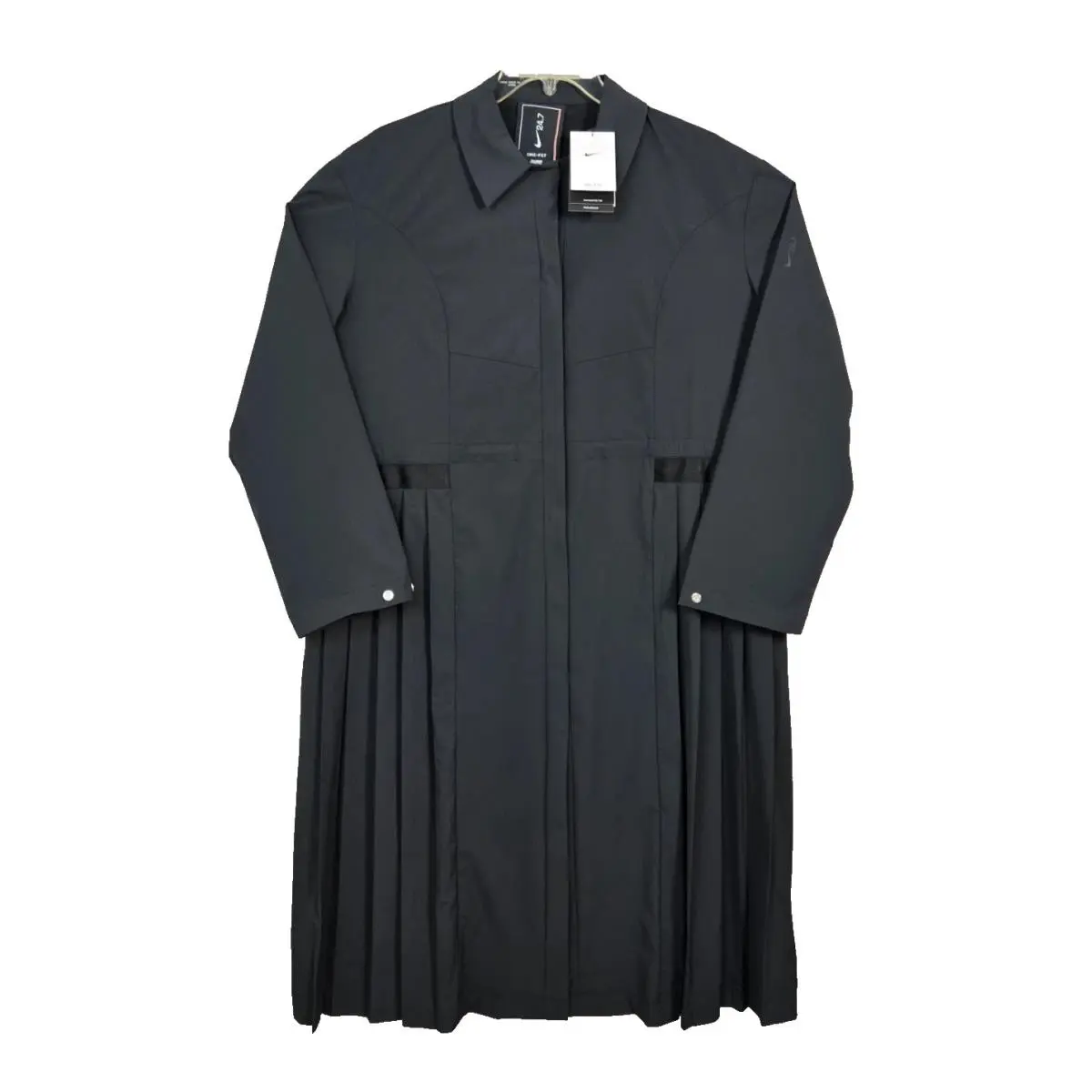 Women Medium Tall 24.7 Perfectstretch Dri-fit Oversized Trench Coat Black by Nike