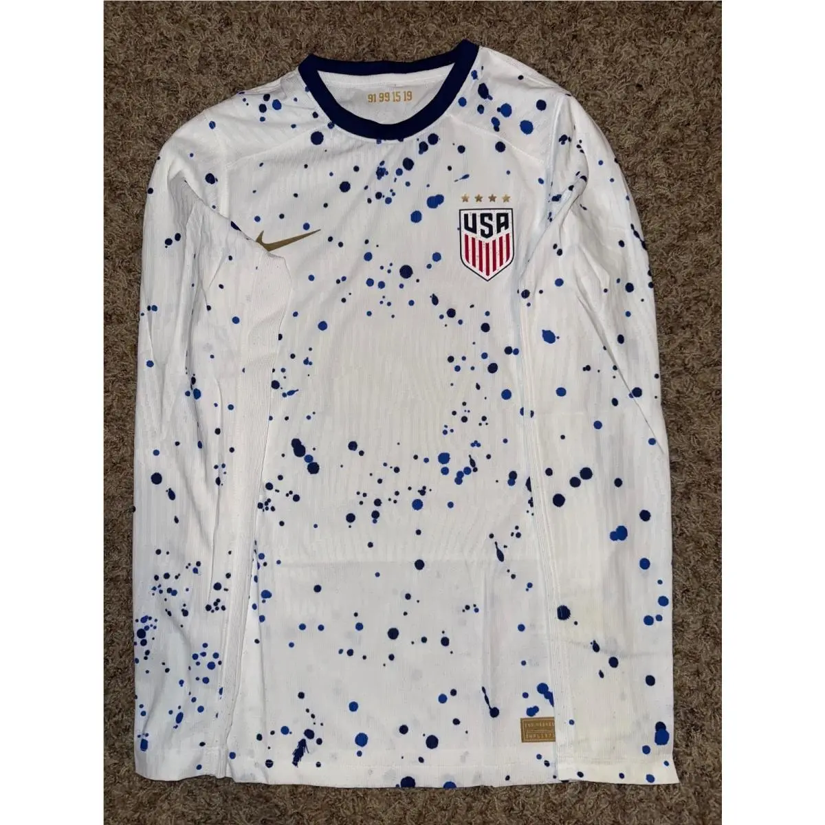 Nike Men’s Usmnt Dri-fit Adv National Team Splatter Soccer Jersey Sample