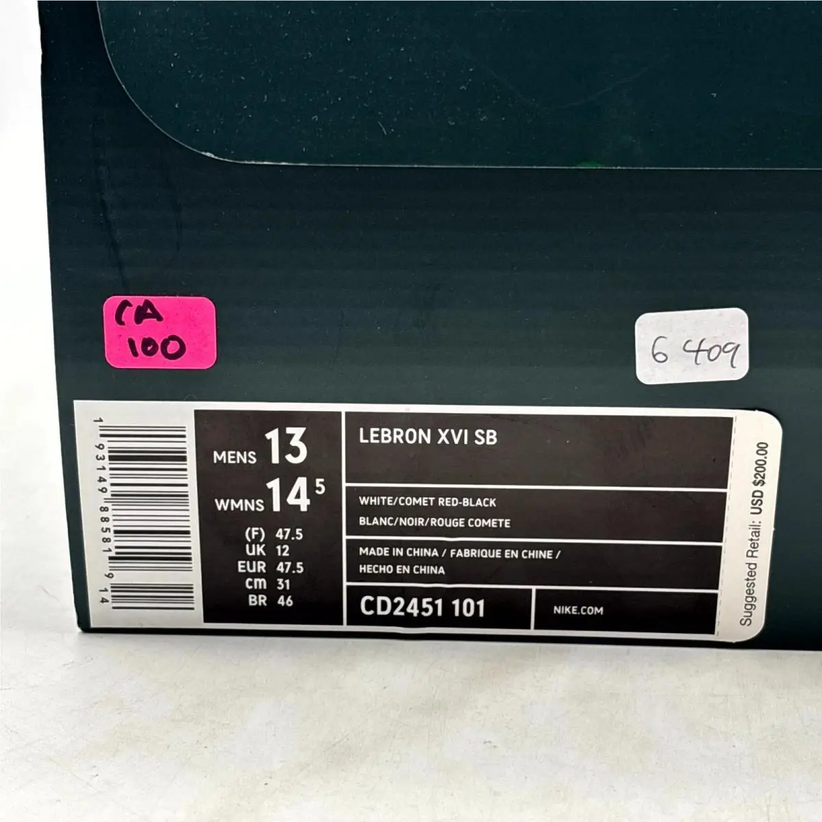 Nike shoes - Nike LeBron 16 CD2451-101 - LeBron - CD2451-101 - White (UPC: 193149885819) 7
