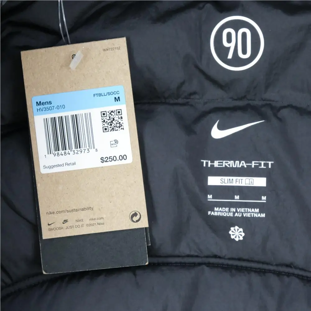 Nike clothing - Nike Total 90 Therma-FIT Soccer Puffer Jacket - HV3507-010 - Black (UPC: 198484317490) 2