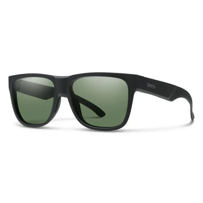 Smith Lowdown 2 Sunglasses Matte Black Frame Chromapop Polarized Gray Green Le