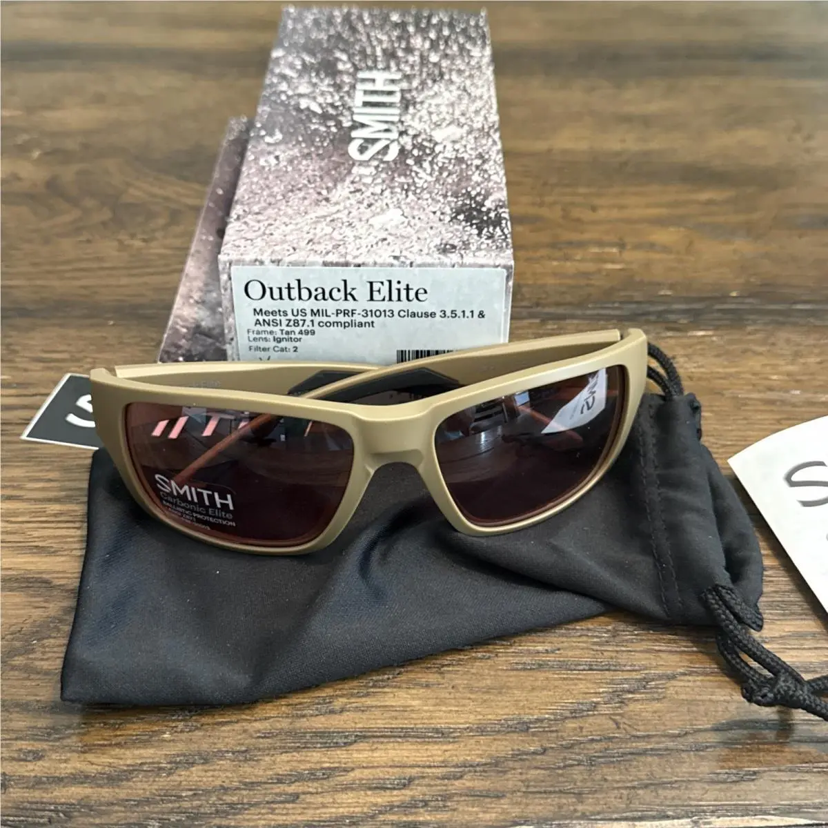 Smith Optics Adult Outback Elite Lifestyle Tan/ignitor Rose Red OS Sunglasses