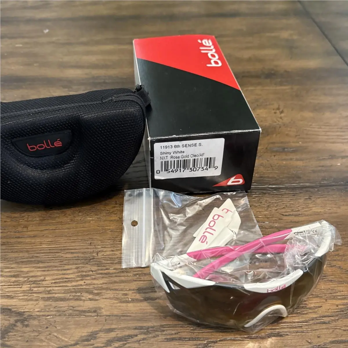 Bolle Sunglasses 6TH Sense S 144-48-116 Shiny White Rose Gold Italy 11913
