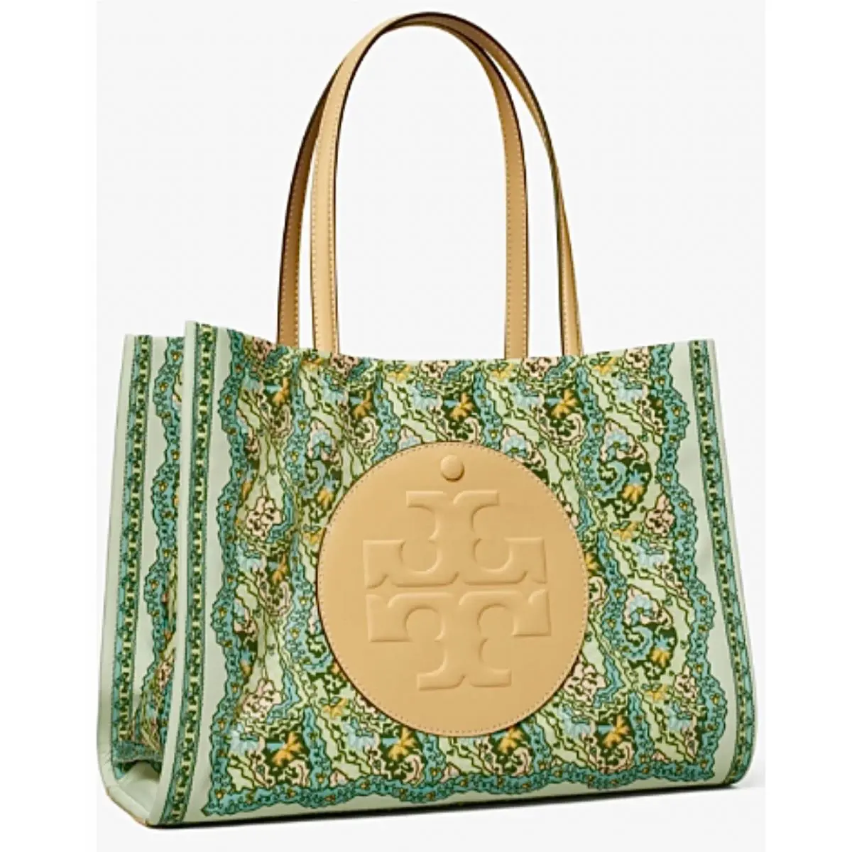 Tory Burch Ella Blue Dream Paisley Printed Small Tote Bag
