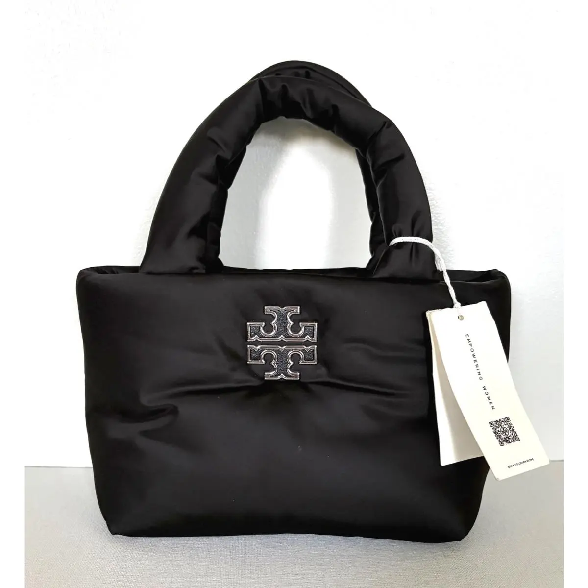 Tory Burch Britten Nylon Puffy Mini Tote Black