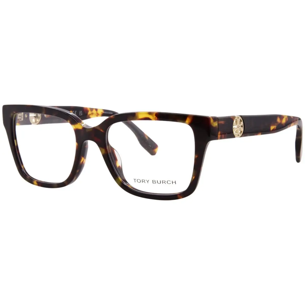 Tory Burch TY2168U 1981 Eyeglasses Women`s Brown Tortoise Full Rim Square 53mm