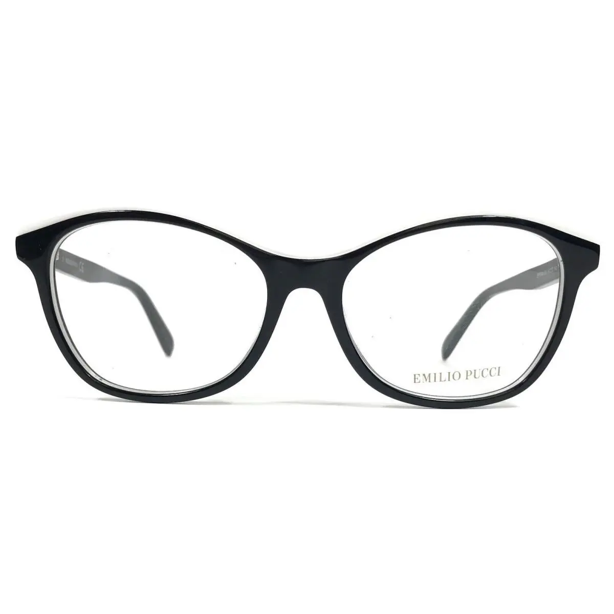 Eyeglasses Frames EP5149 001 Black White Cat Eye Full Rim 54-15-140 by Emilio Pucci
