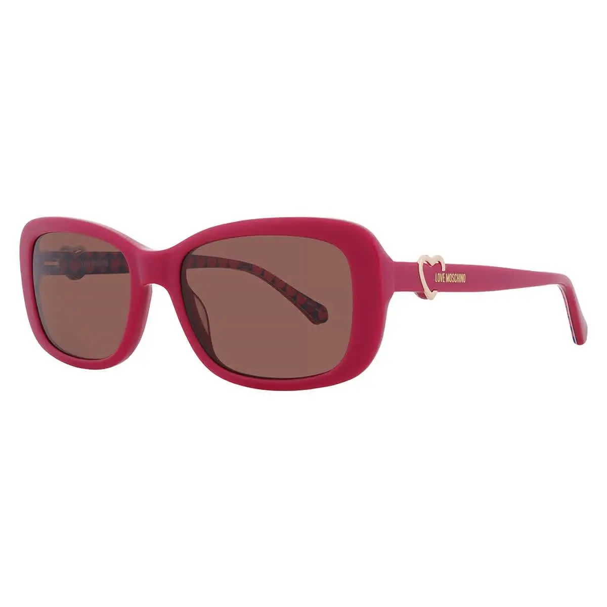 Moschino Brown Rectangular Ladies Sunglasses MOL060/S 0MU1/70 55 MOL060/S