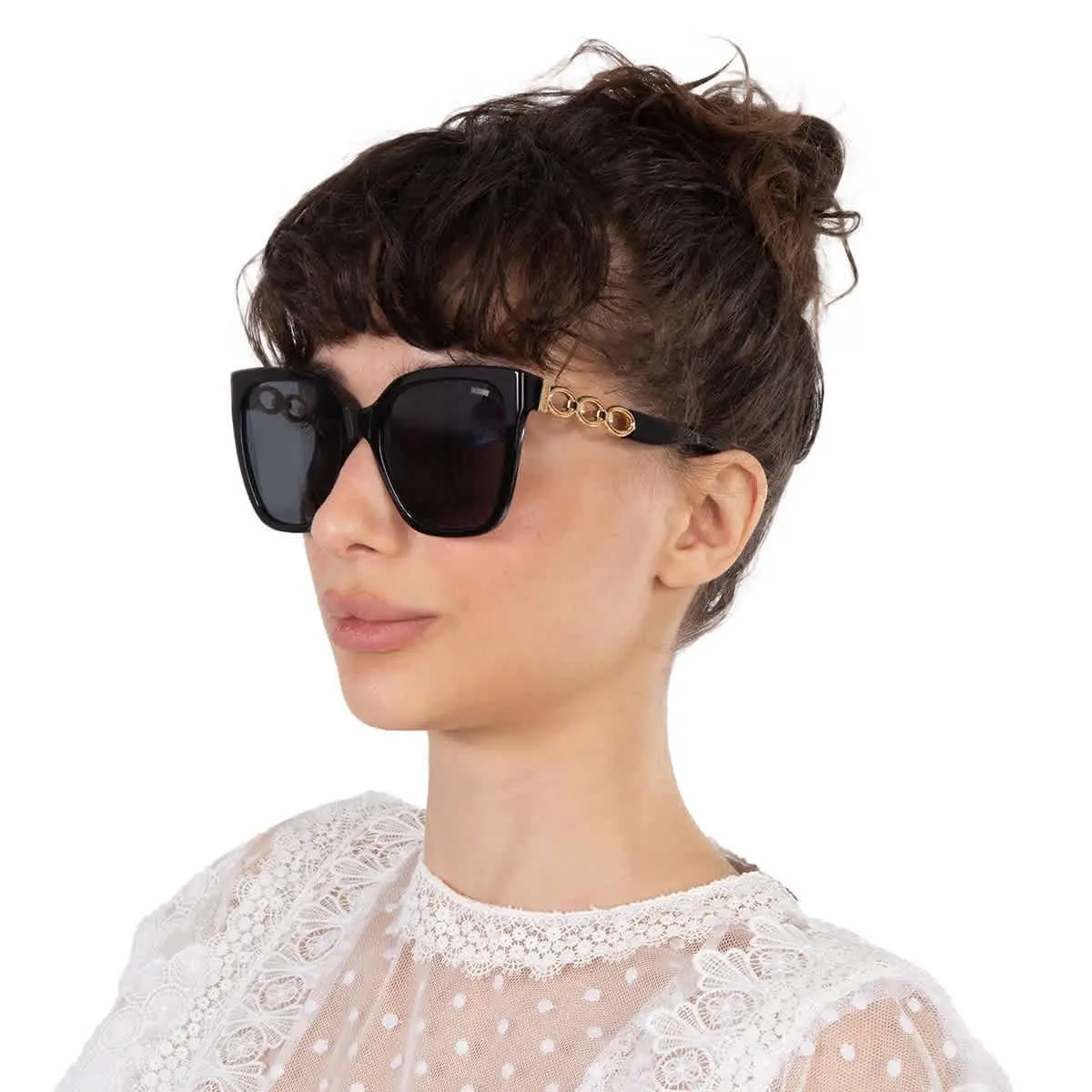 Moschino Grey Cat Eye Ladies Sunglasses MOS098/S 0807/IR 55 MOS098/S 0807/IR 55