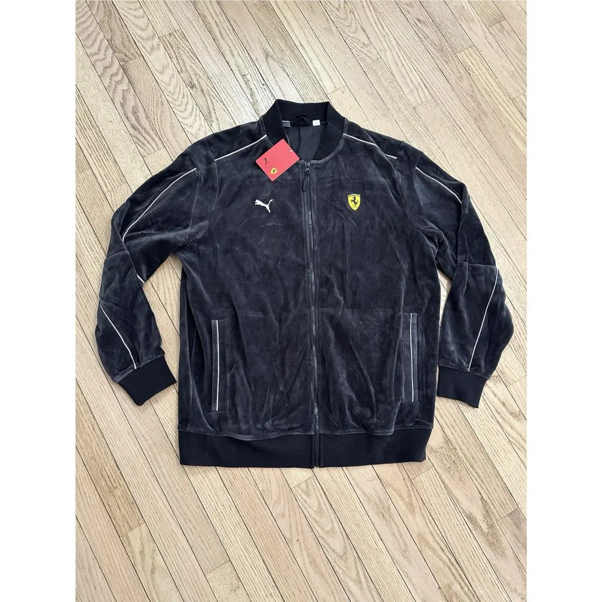 632754_01 Puma Scuderia Ferrari T7 Men`s Motorsport Track Jacket Black Size XL