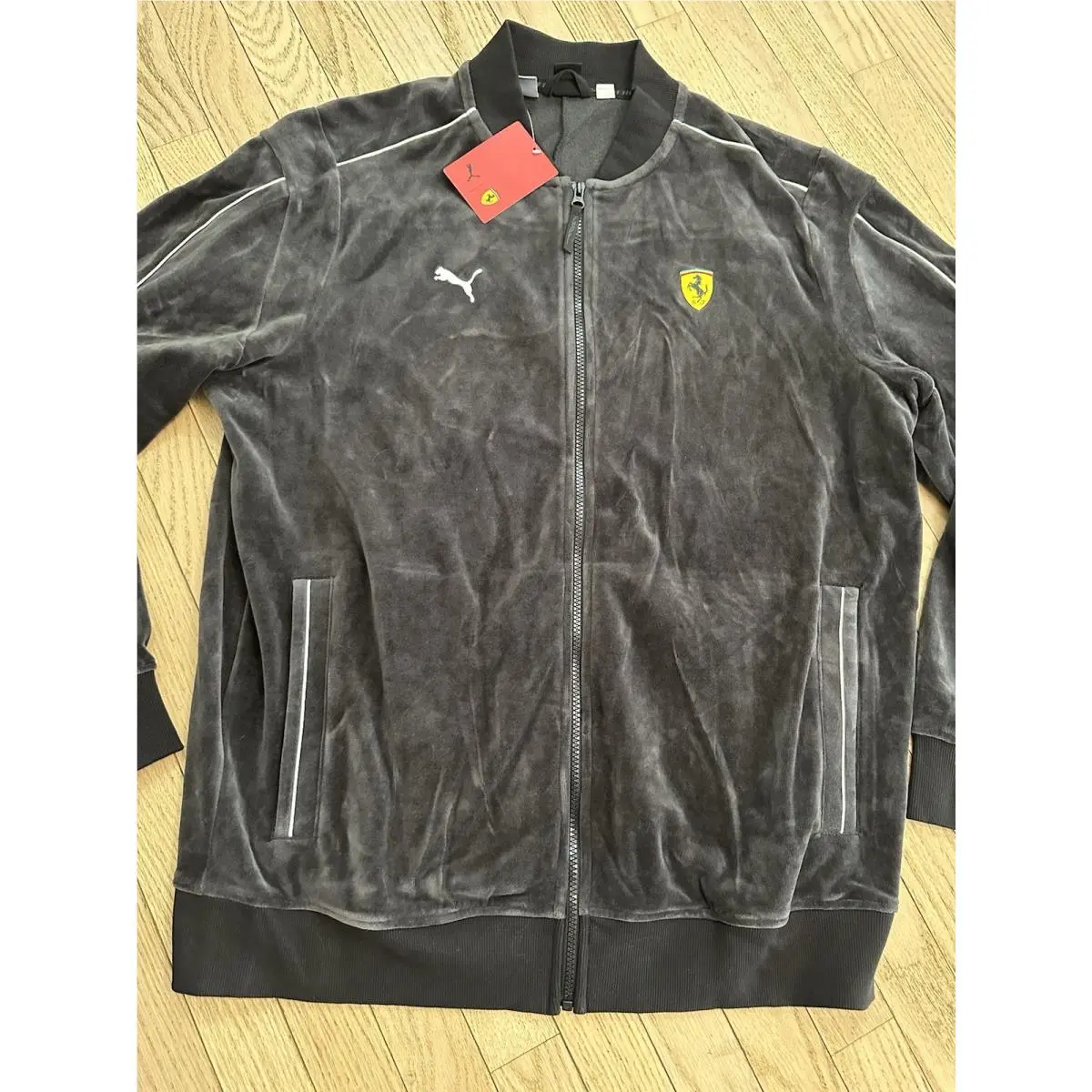 Puma clothing - Puma Scuderia Ferrari T7 Men`s Motorsport Track Jacket - 632754 632754_01 - Black (UPC: 198553664876) 0