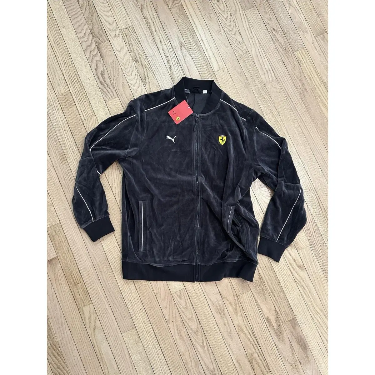 Puma clothing - Puma Scuderia Ferrari T7 Men`s Motorsport Track Jacket - 632754 632754_01 - Black (UPC: 198553664876) 3