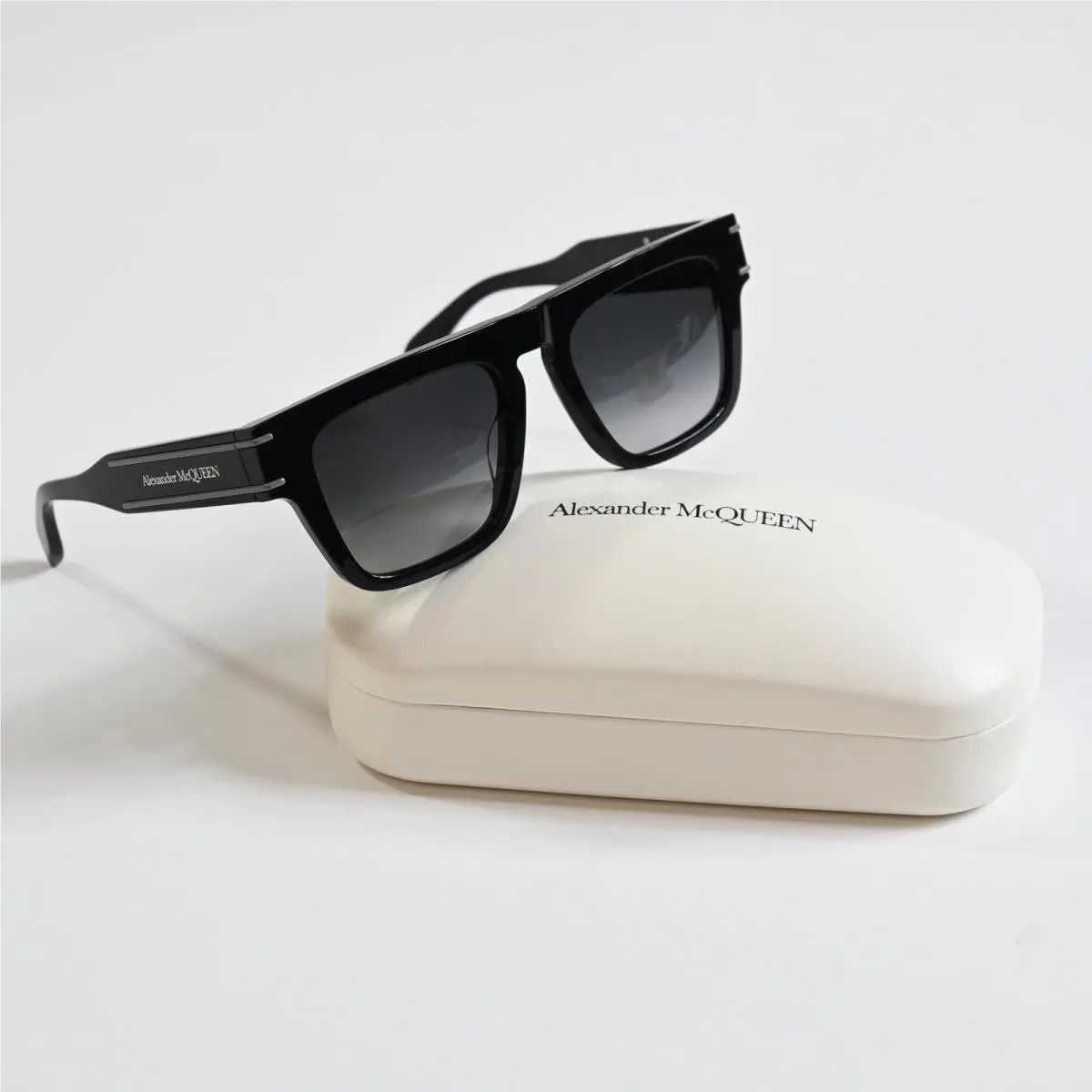 Alexander Mcqueen AM0397S 001 Men`s Sunglasses Black/gray 52mm by Alexander McQueen