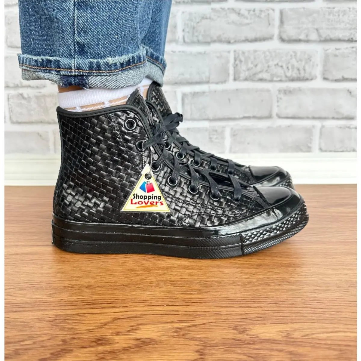 Converse Chuck 70 Woven Luxe Leather Sz 5.5 Men`s Shoes Sneakers Black A14450C