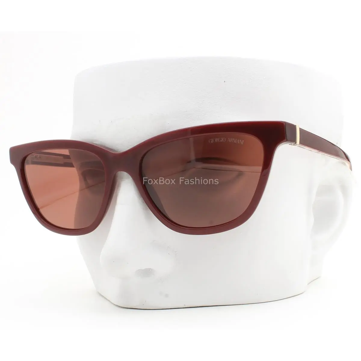 Giorgio Armani Sunglasses Polished Bordeaux Red Glass AR 8221 5955/C5 with Case