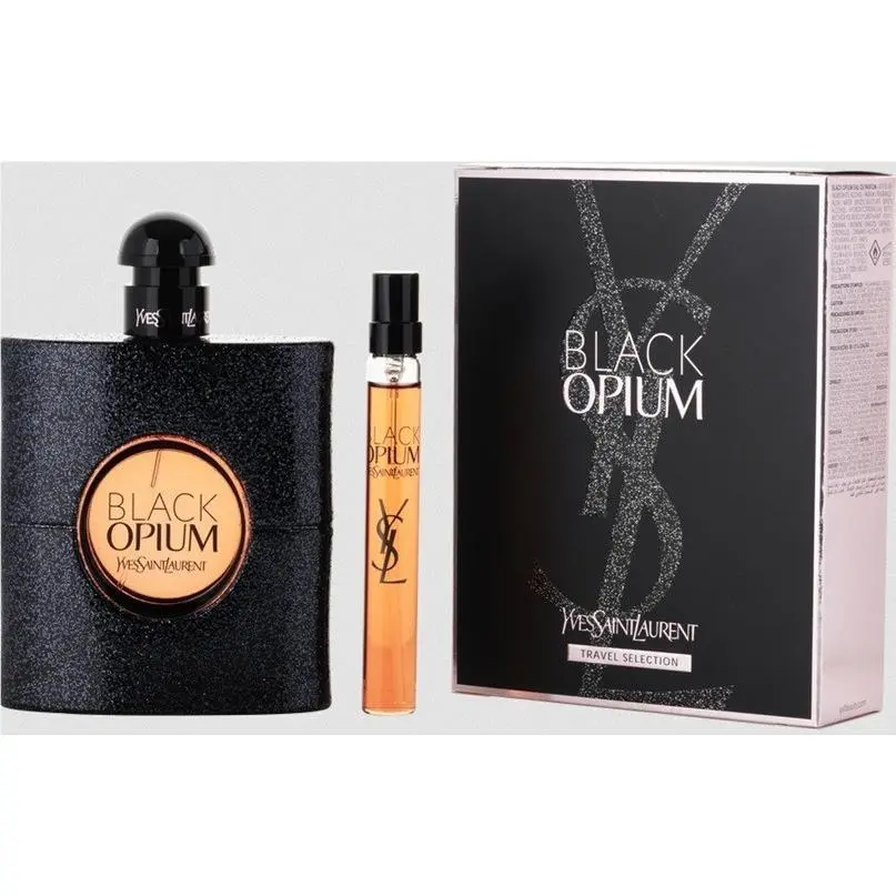 Black Opium Yves Saint Laurent Women 2 Pcs Set 3.0 oz 0.34 oz Edp Spray