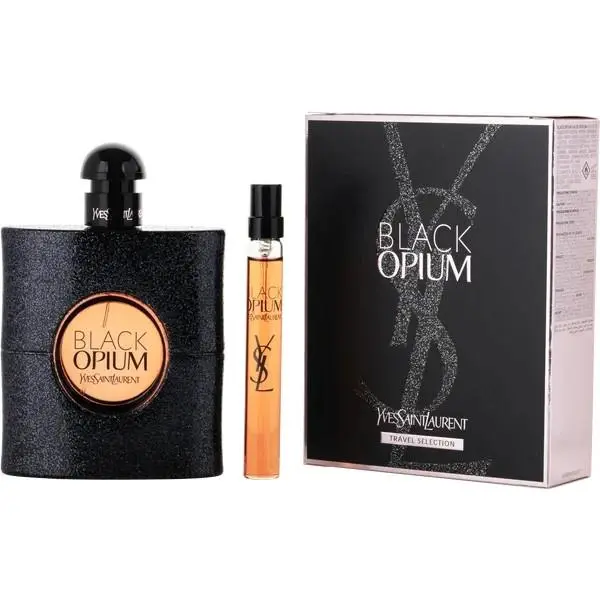 Black Opium Yves Saint Laurent Women 2Pcs Set 3.0oz 90ml 0.34oz 10ml Edp Spray
