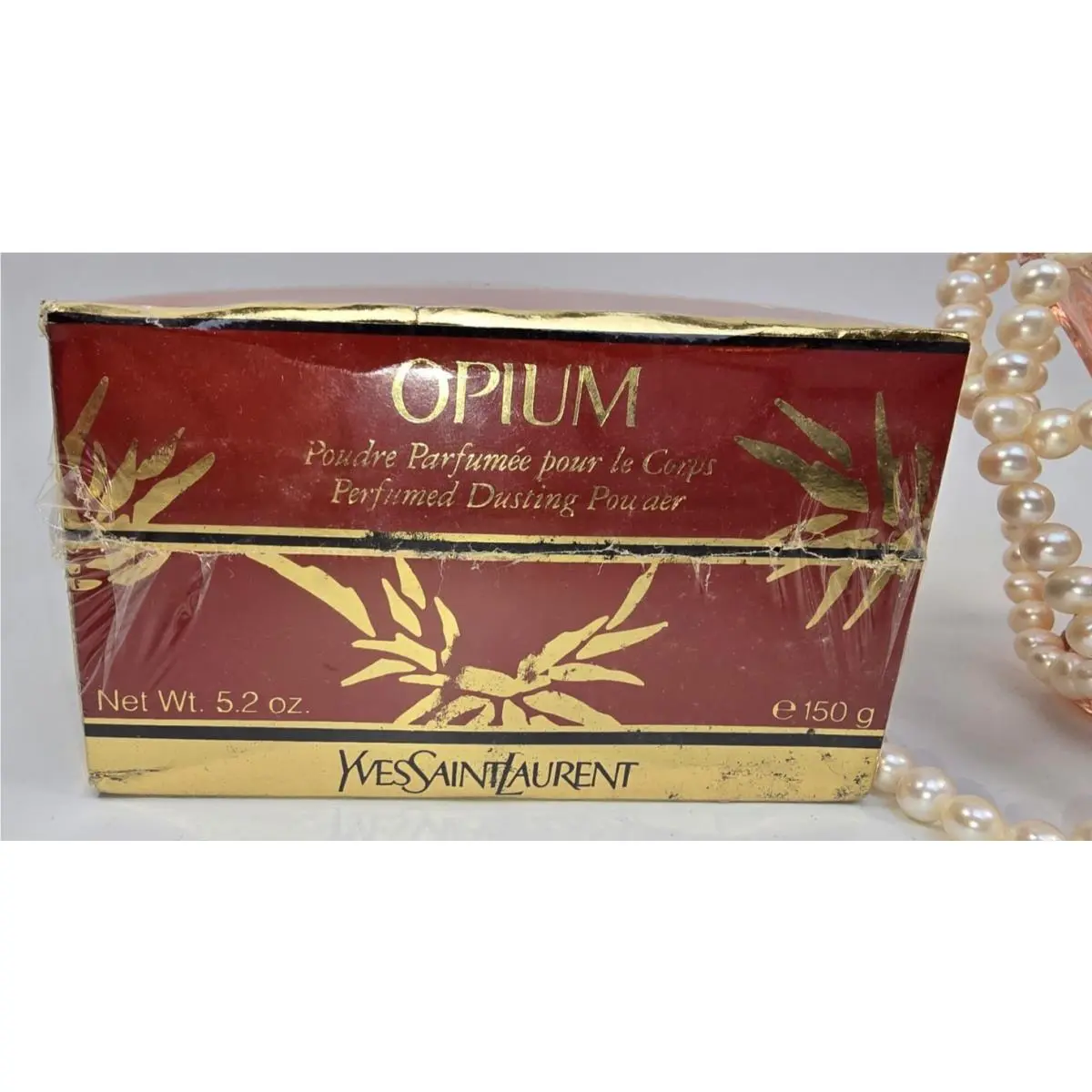 Yves Saint Laurent Scarce Ysl Opium Perfumed Dusting Powder 5.2oz 150g Vintage 1997 Boxed