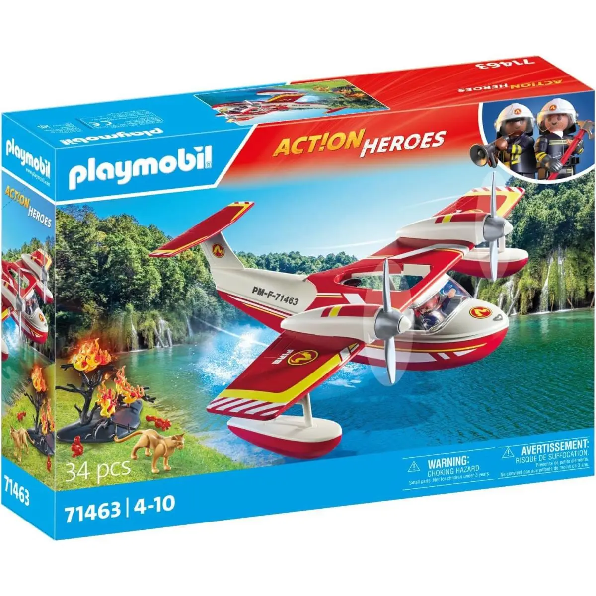 Playmobil 71463 Action Heros Firefighting Plane