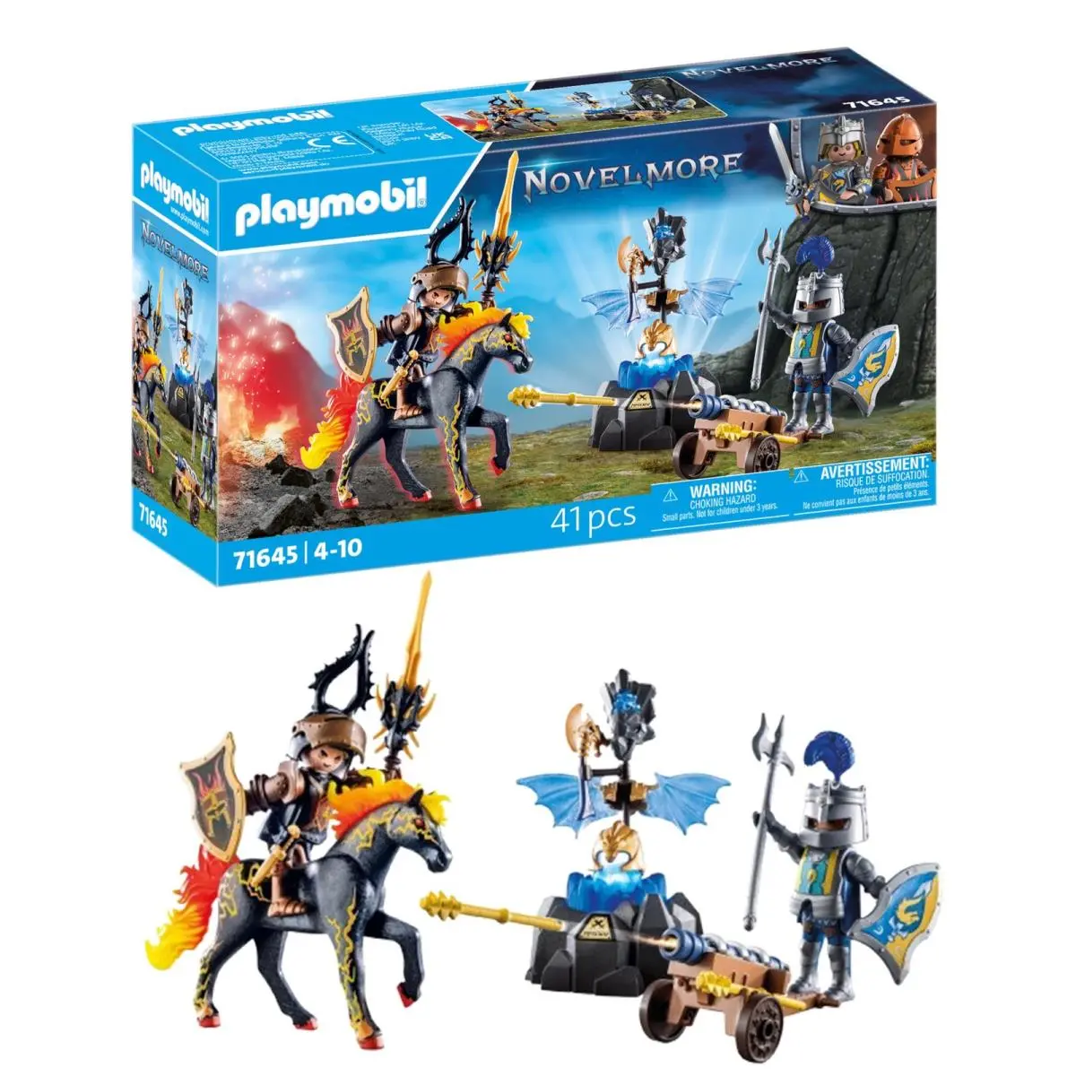 Knights of Novelmore vs Burnham Raiders Toy Playset Action Battle Set 41 Pieces