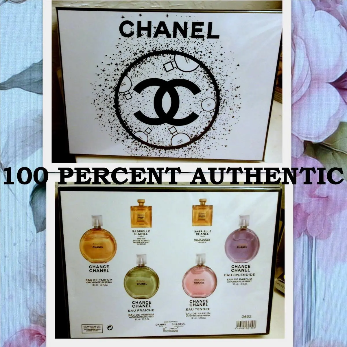 Chanel 6PC-CHANCE Parfum SPRAY-4-1.0oz/30ml 2 Gabrielle 0.34oz-NEW