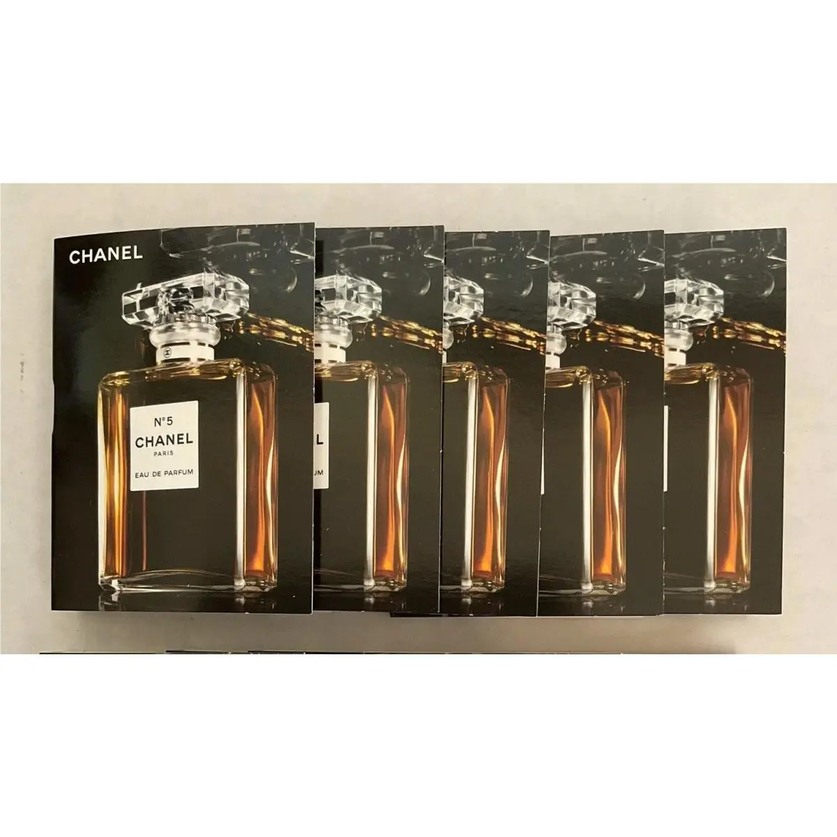Chanel No 5 Eau De Parfum 0.05oz Sample Lot of 5 Women`s Fragrance Vintage