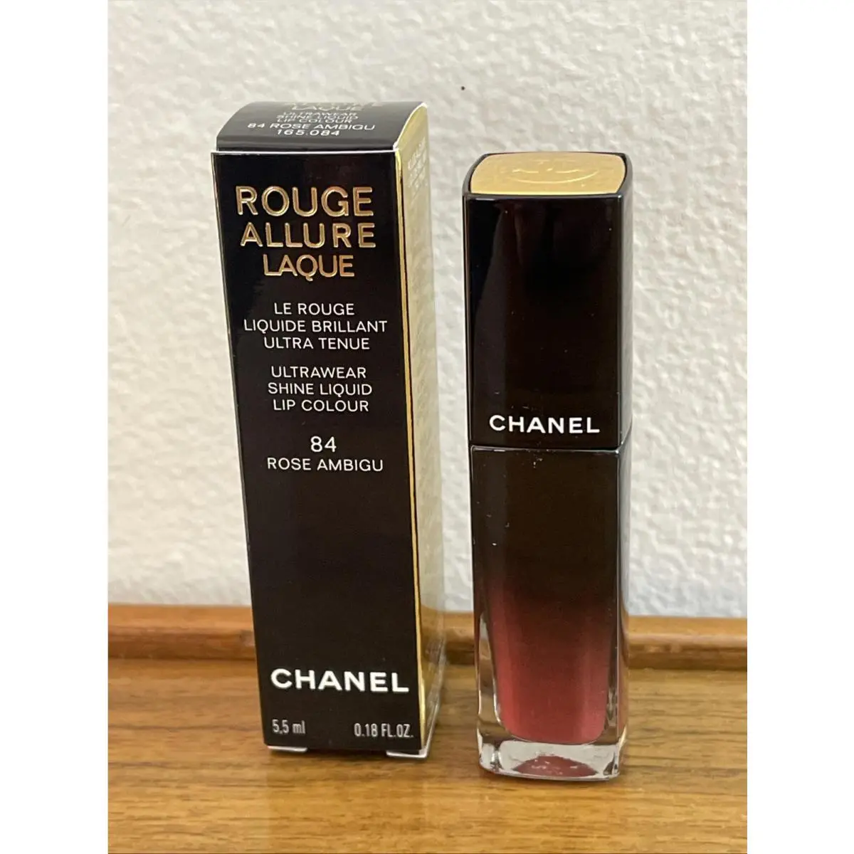 Chanel Rouge Allure Laque 84 Rose Ambigu Ultrawear Shine Liquid Lip Colour