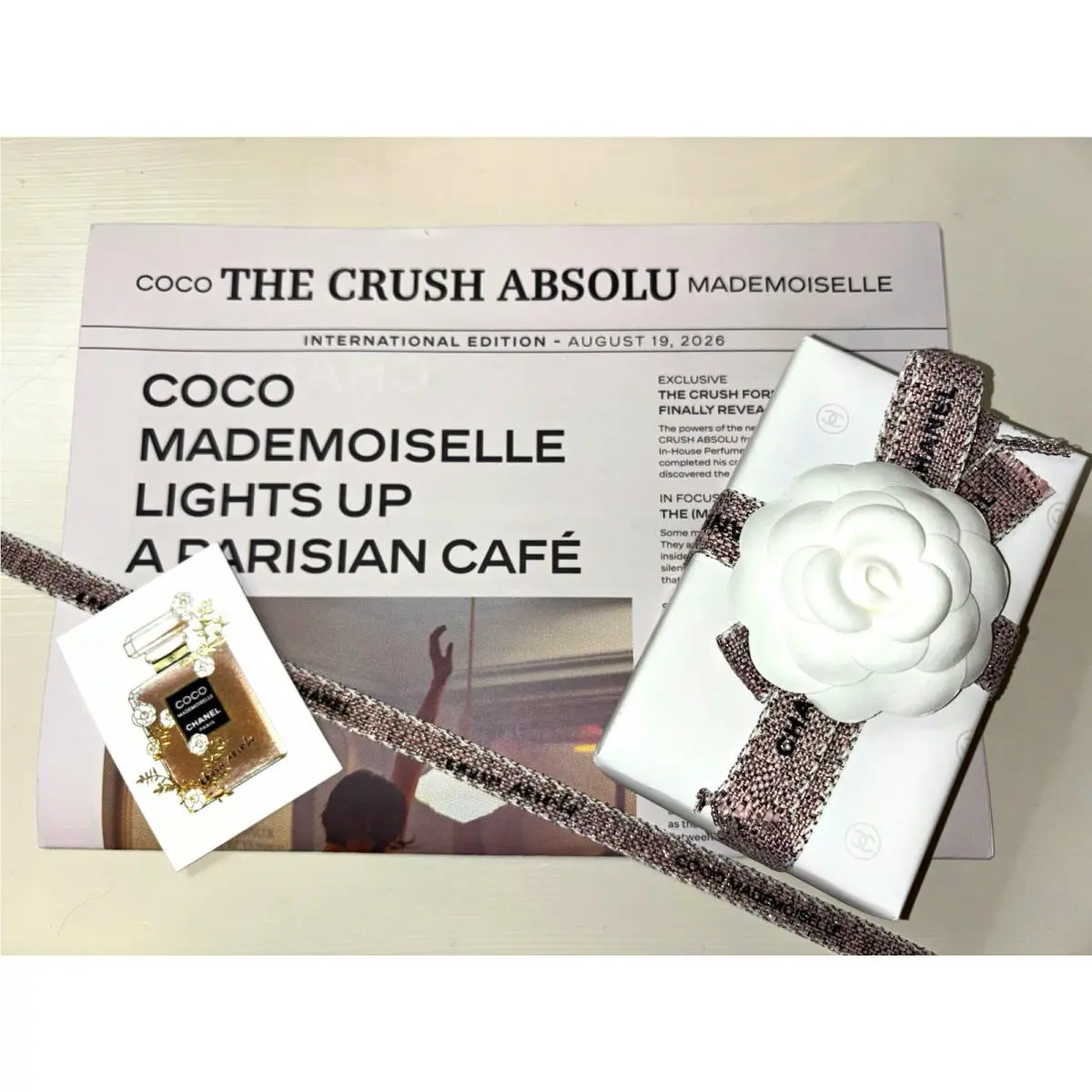 Chanel Coco Mademoiselle Crush Absolu 100ml with Newspaper Ribbon Perfume Card
