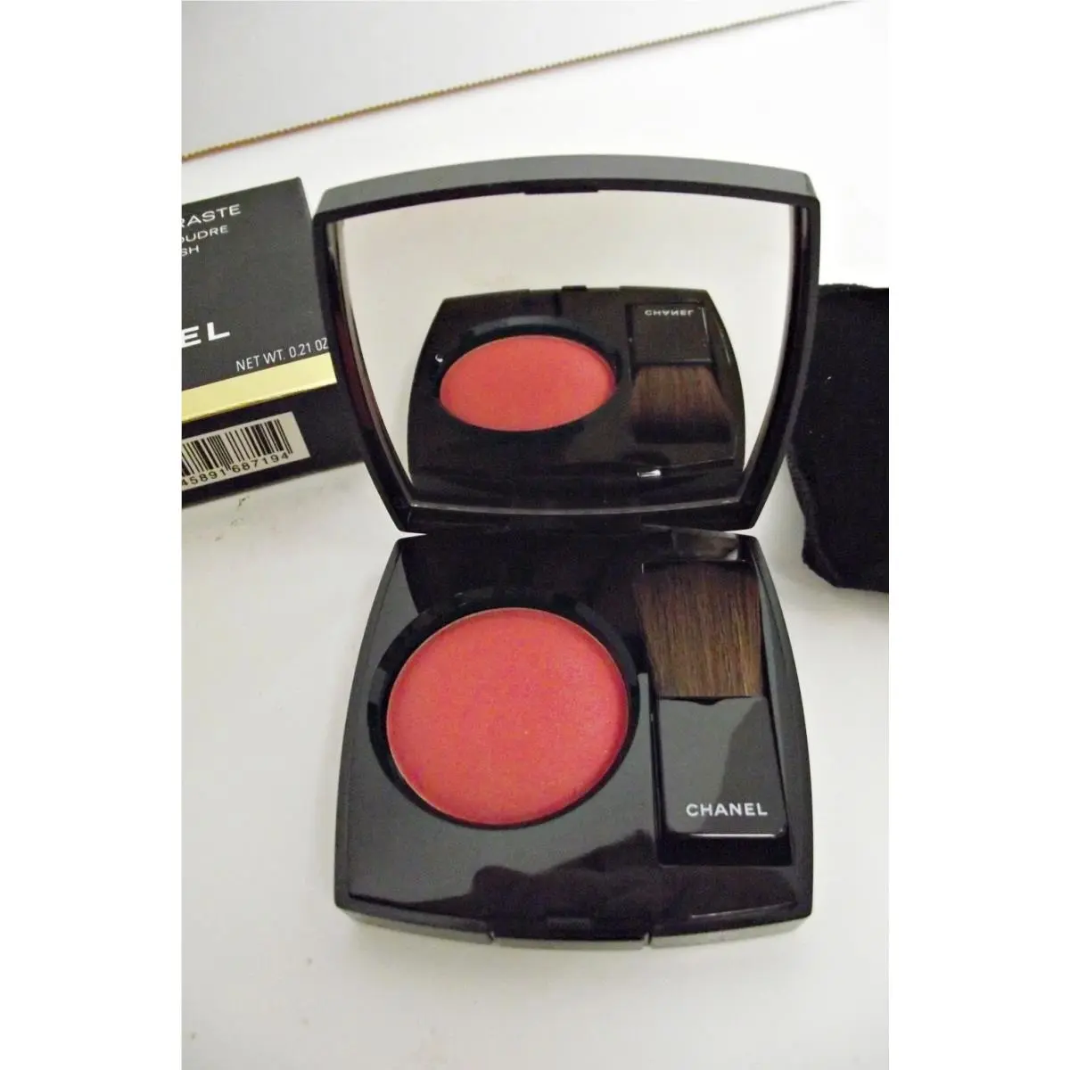 Chanel Joues Contraste Powder Blush 71 Malice W/brush