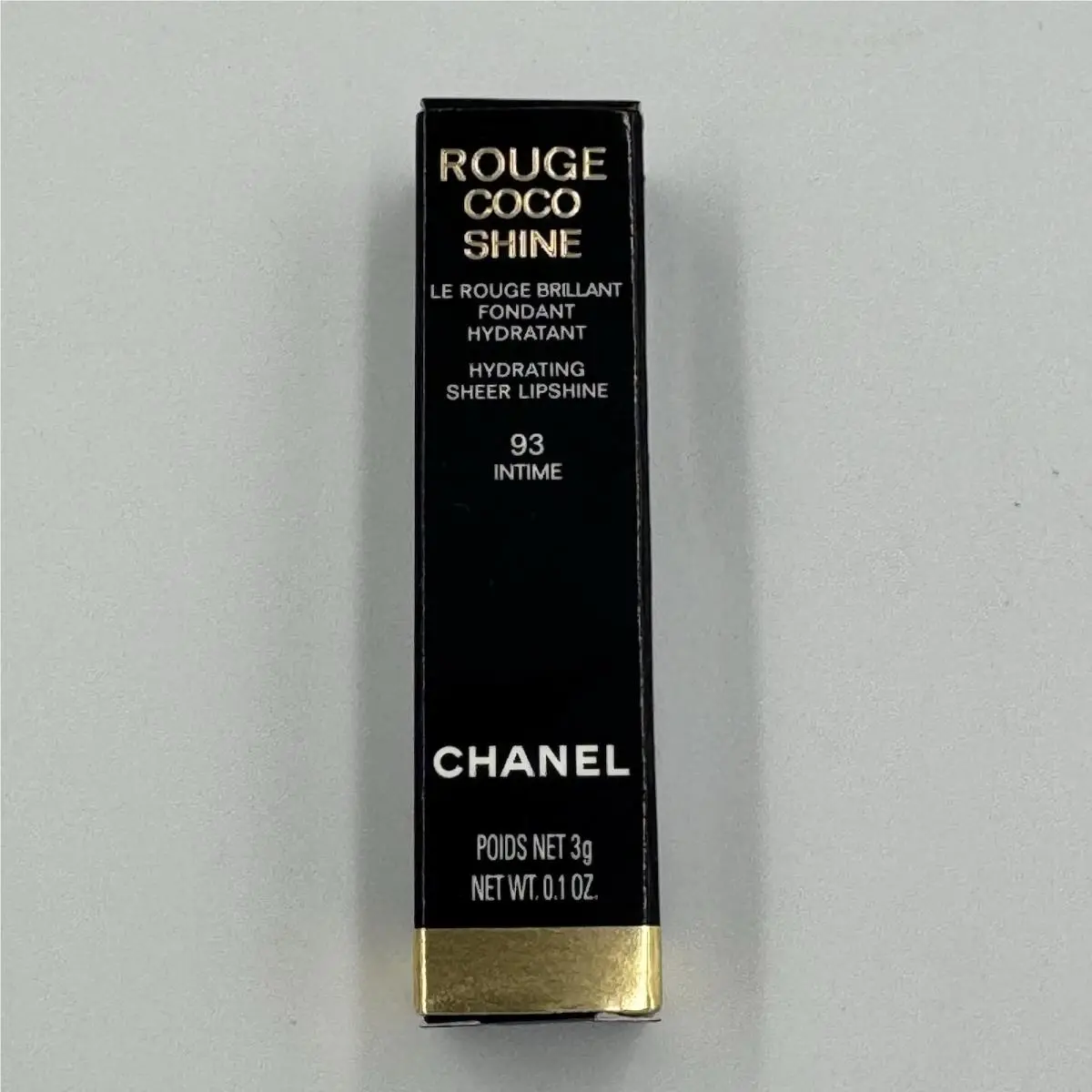 Chanel Rouge Coco Shine Hydrating Sheer Lipshine 93 Intime 0.11oz/3.5g