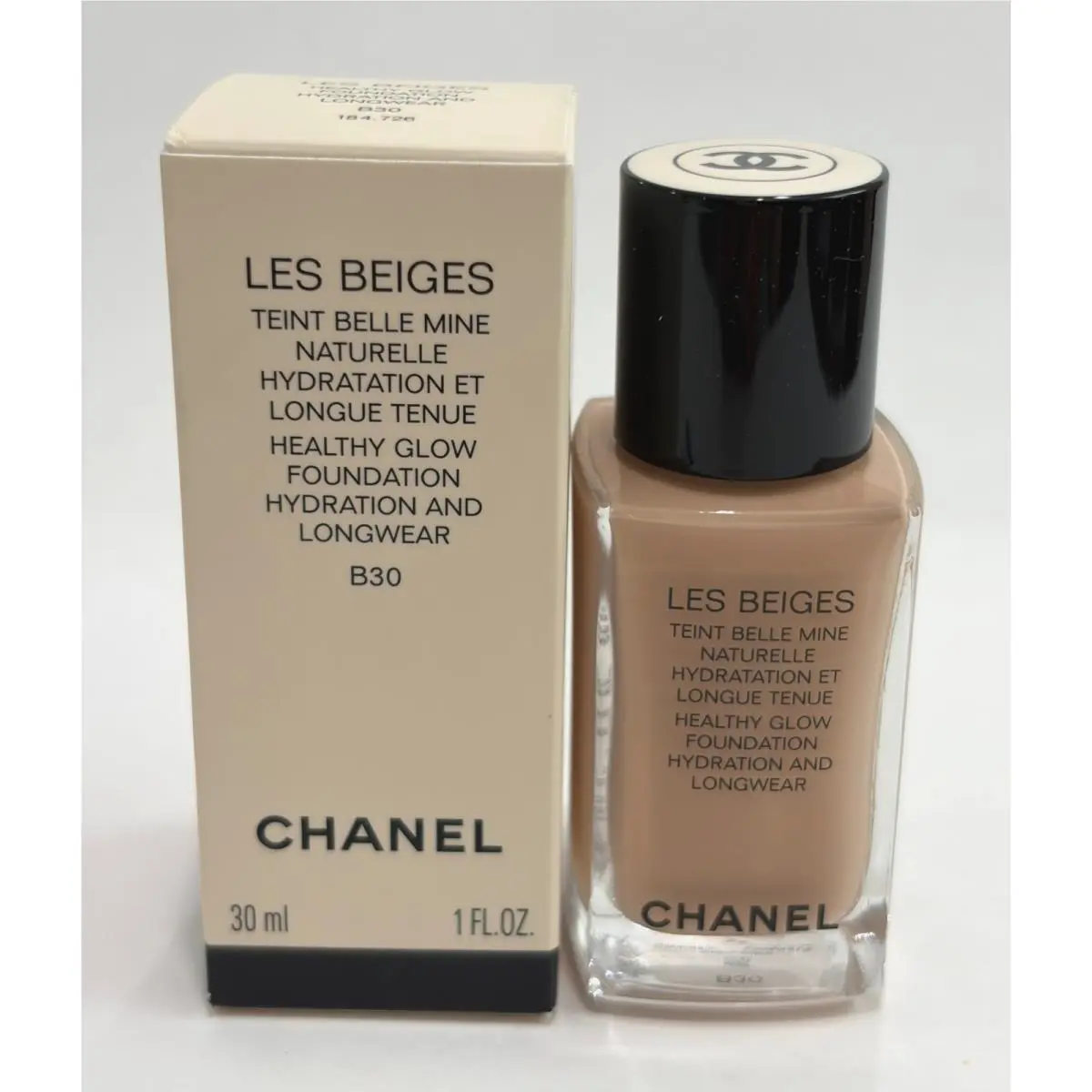 Chanel Les Beiges Healthy Glow Hydration Longwear Foundation B30 1 fl oz 30ml