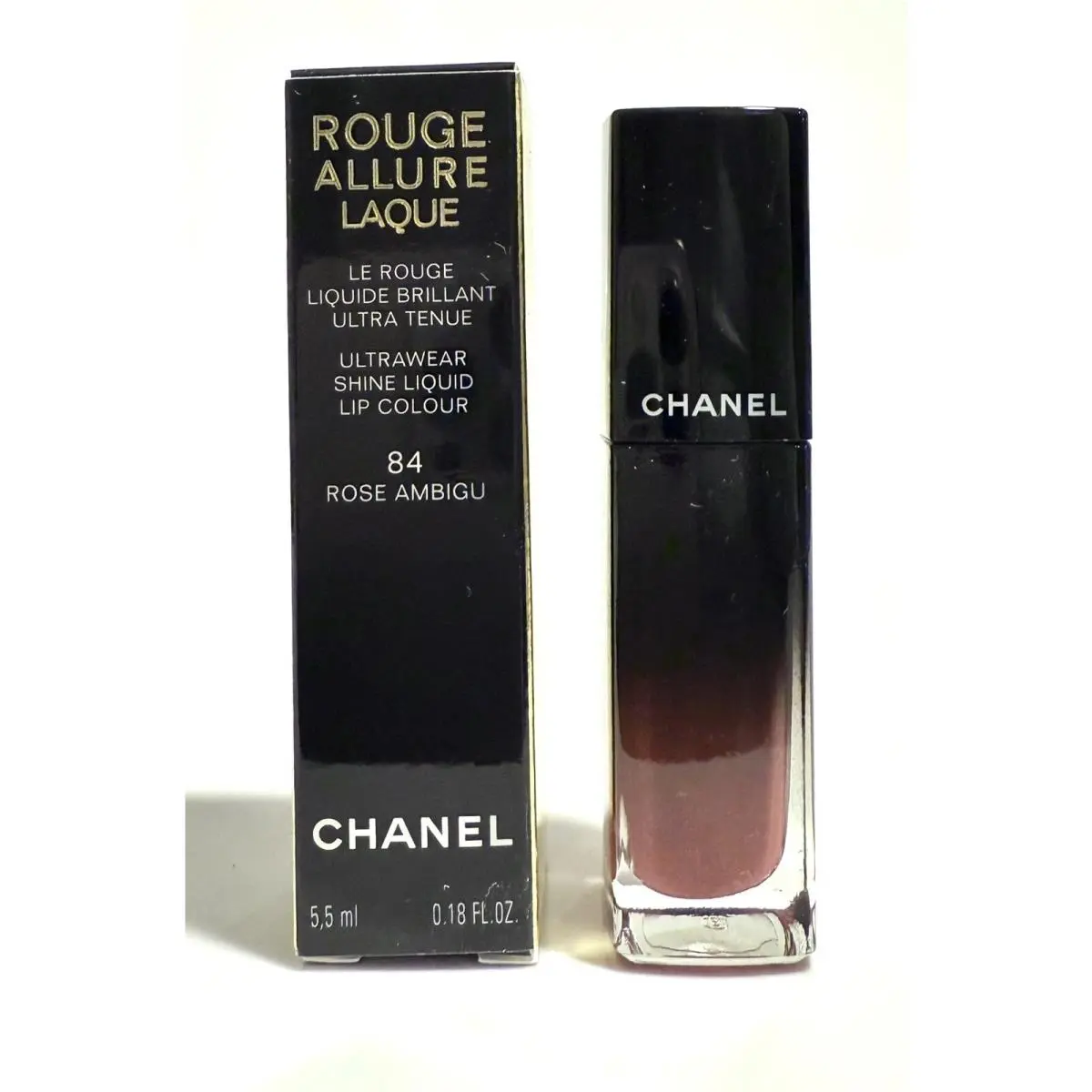 Chanel Rouge Allure Laque Ultrawear Shine Liquid Lip Colour 84 Rose Ambigu