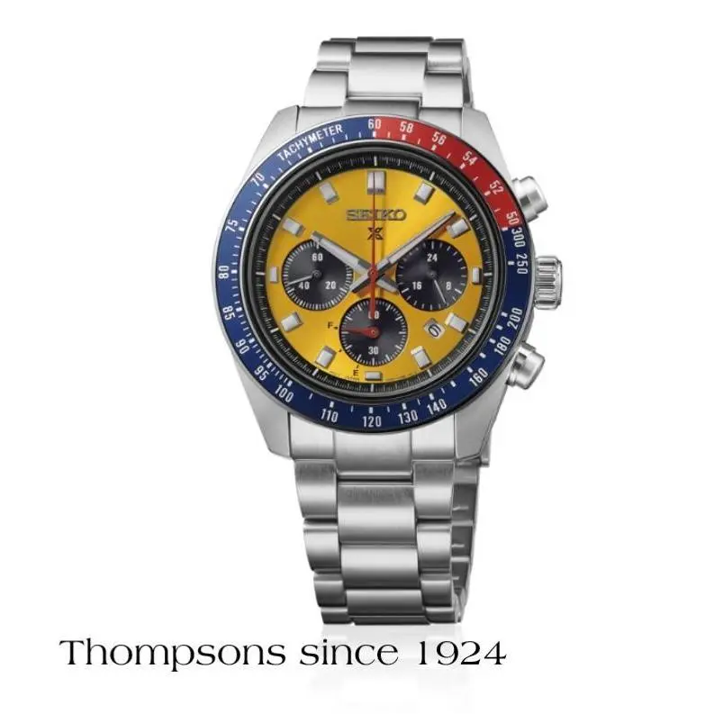 Seiko Prospex Speedtimer SS Solar Chronograph Gold Dial HBJ004
