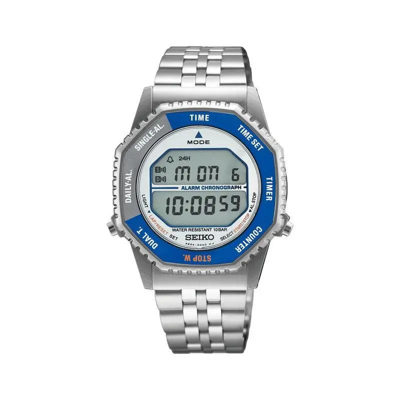 Digital Quartz Chronograph 37mm - Blue on Bracelet SMGG21 by Seiko