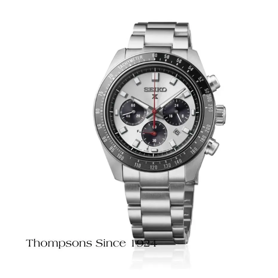 Prospex Speedtimer SS Solar Chronograph Silver Dial HBJ001 by Seiko