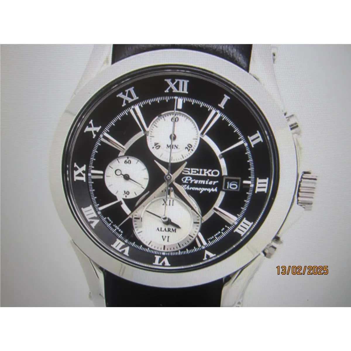 Seiko Premier Men`s Watch Alarm Chrono All S/s Japan SNAD29