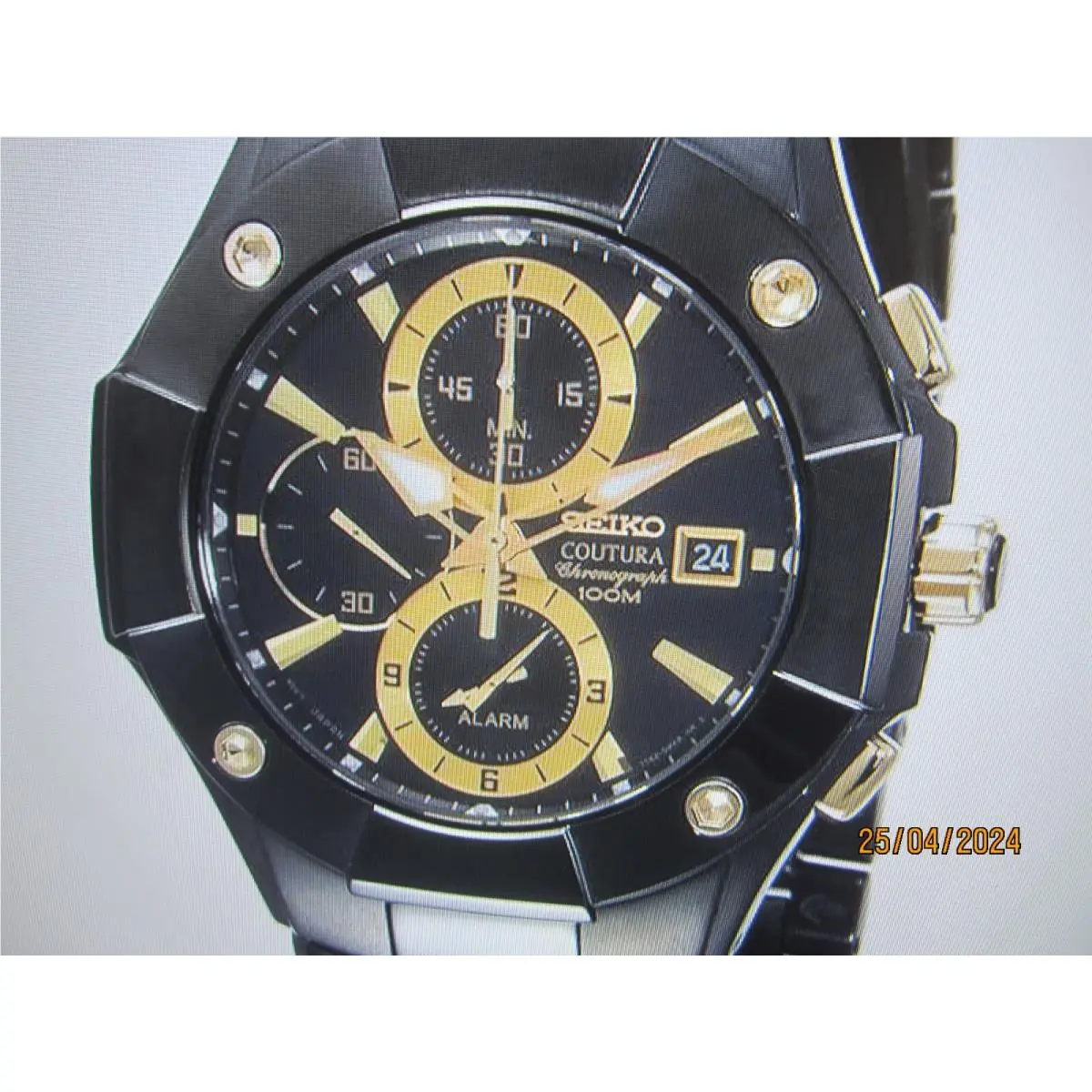 Coutura Men`s Watch All S/s Chrono Japan SNAC75 by Seiko