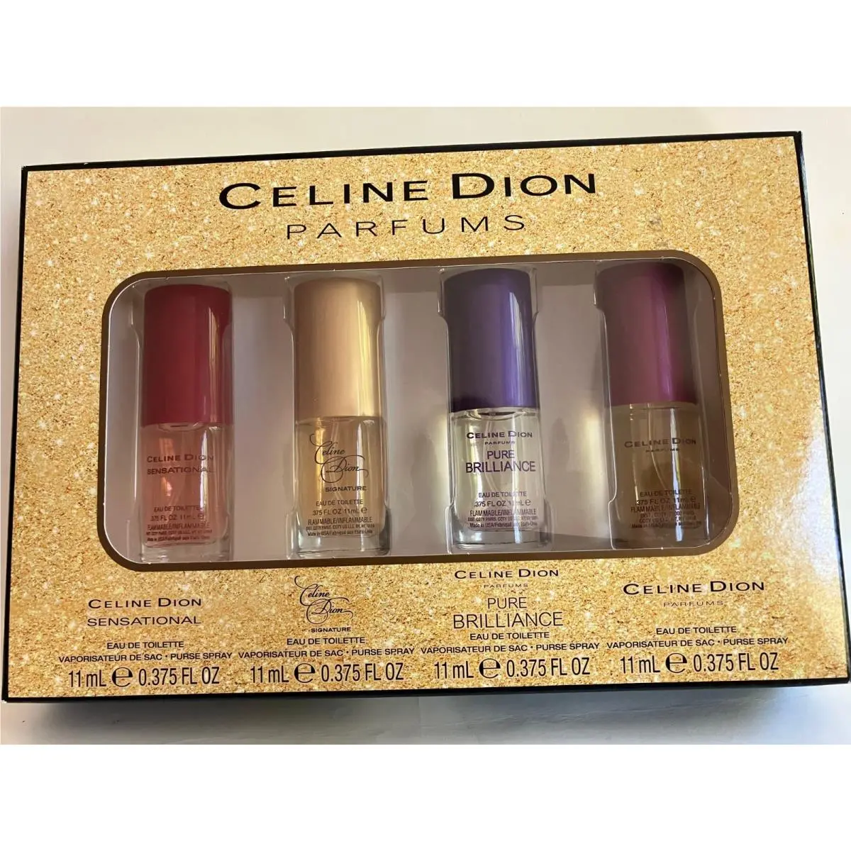 Celine Dion Mini Spray Perfumes 4 x 0.375oz Each Set Rare