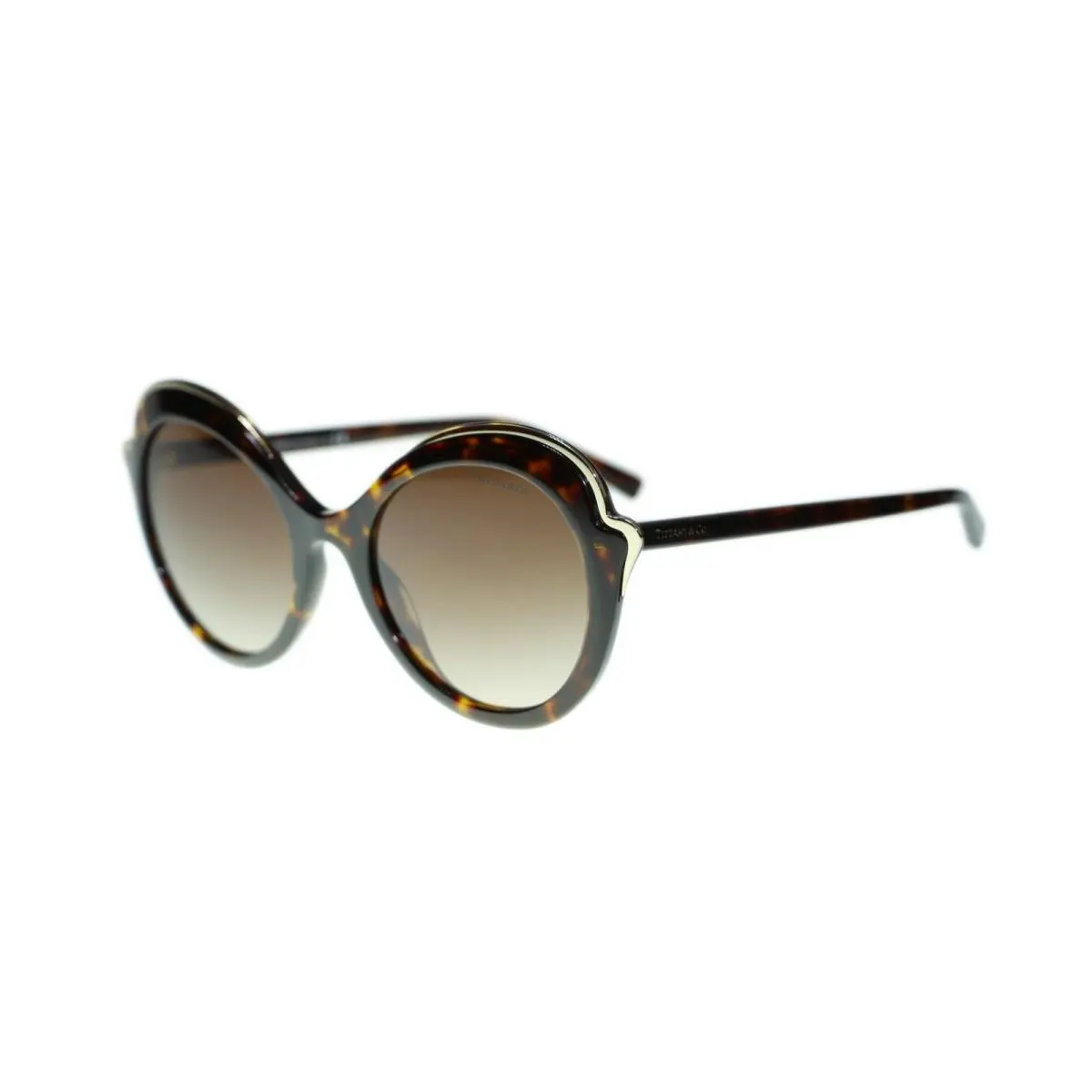 Tiffany Co. Women`s TF4155 8015/3B Dark Havana Round Sunglasses 54mm