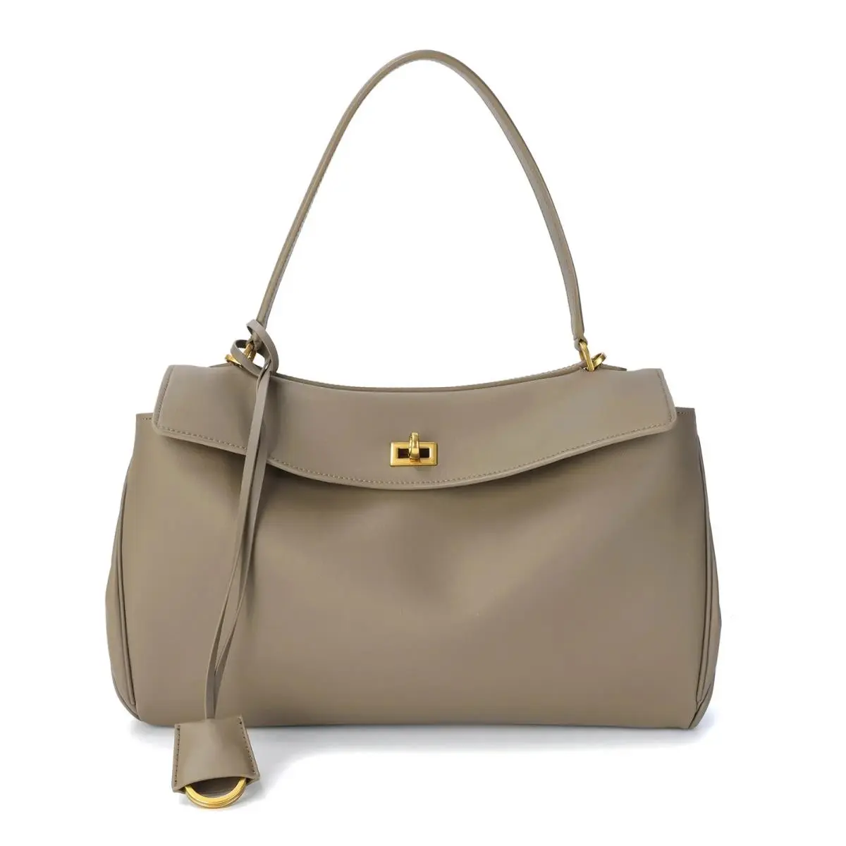 Tiffany Fred Paris Versatile Elegance Leather Shoulder Satchel - Moka