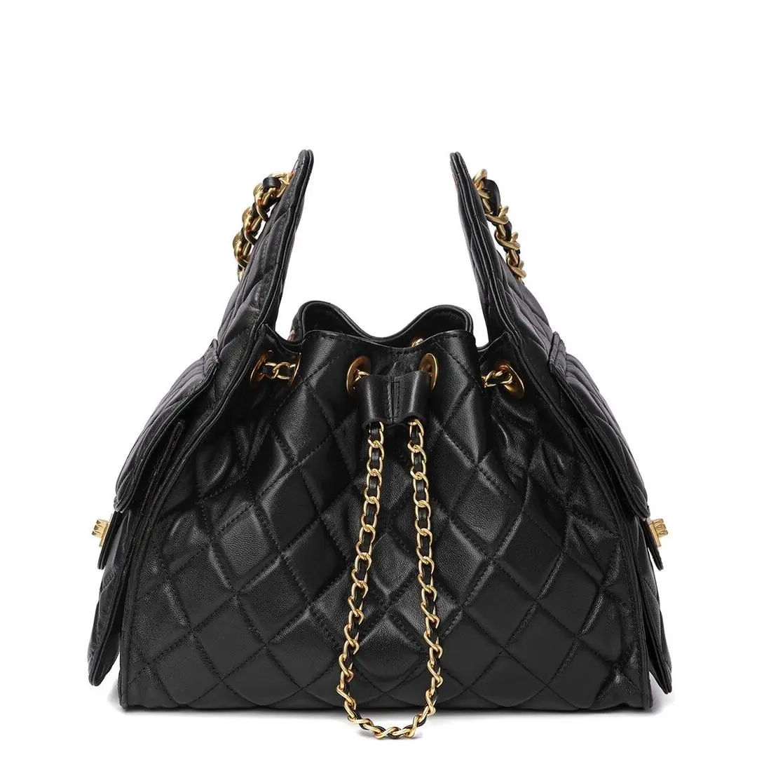 Tiffany Fred Paris Quilted Leather Shoulder Bag Women`s Black by Tiffany & Co.