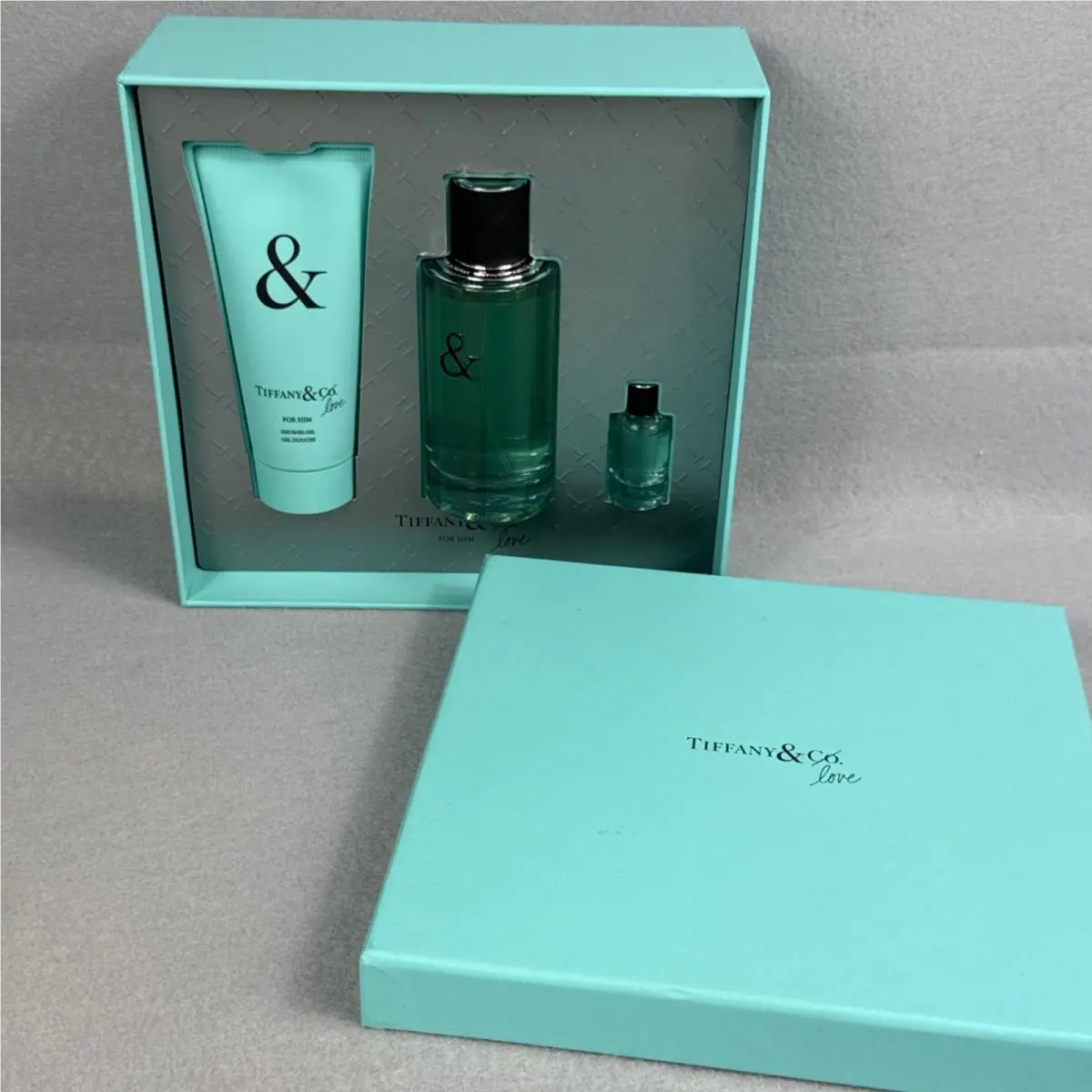 Tiffany Co. Love For Him Edt Spray Gift Set 3.3oz Shower Gel 3oz Cologne by Tiffany & Co.
