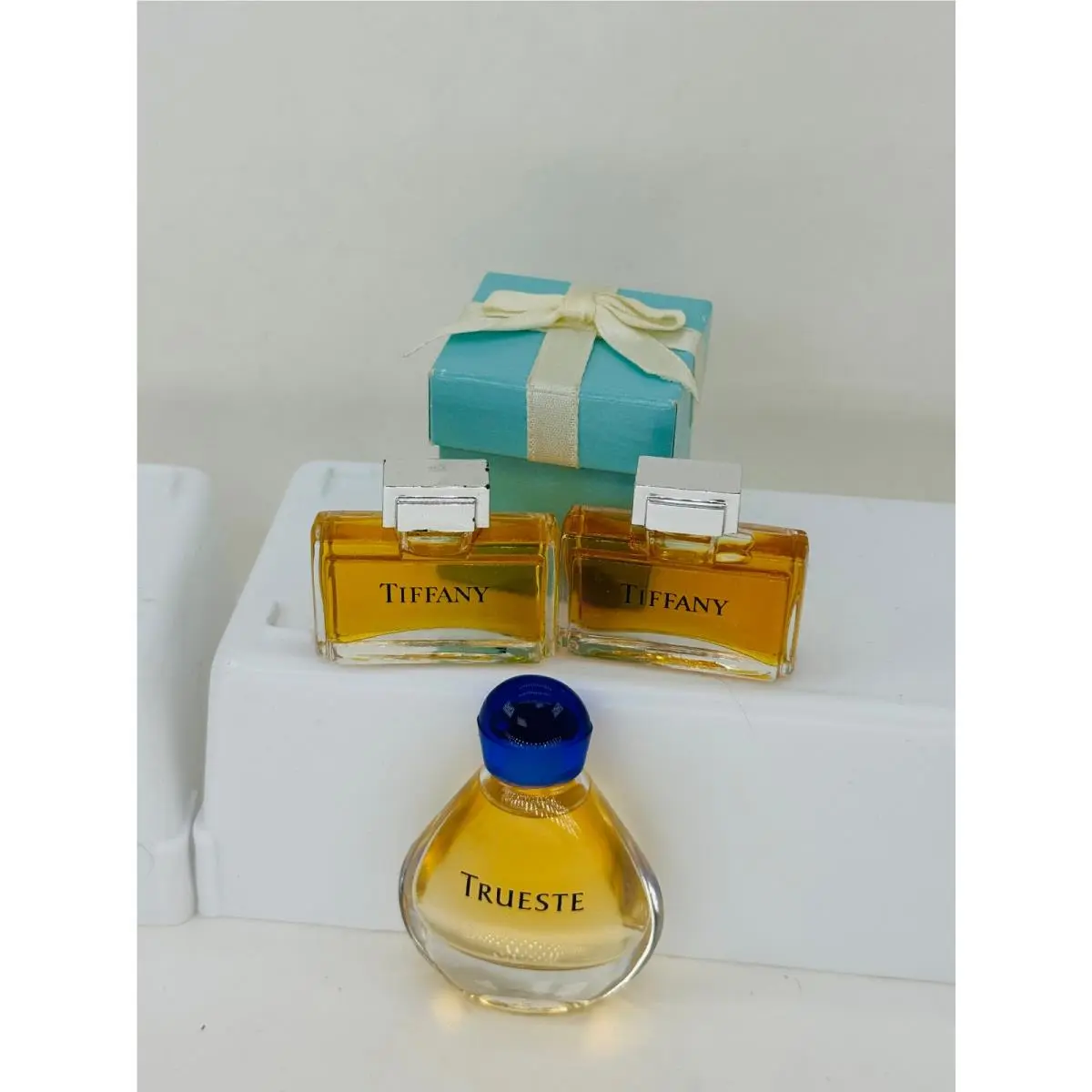 Vintage Tiffany Perfume Lot 3 Pieces with Tiffany Gift Box Truiste Mini Perfumes