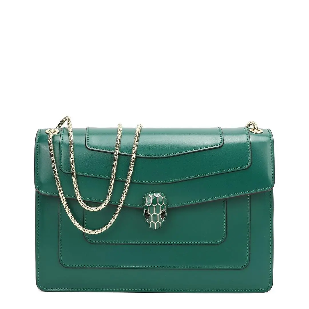 Tiffany Fred Paris Top-grain Leather Satchel Women`s Green