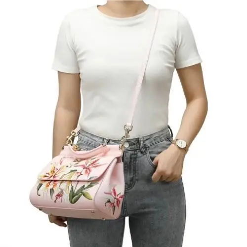 Tiffany Fred Paris Pebbled Leather Top Handle Bag Pink Size by Tiffany & Co.