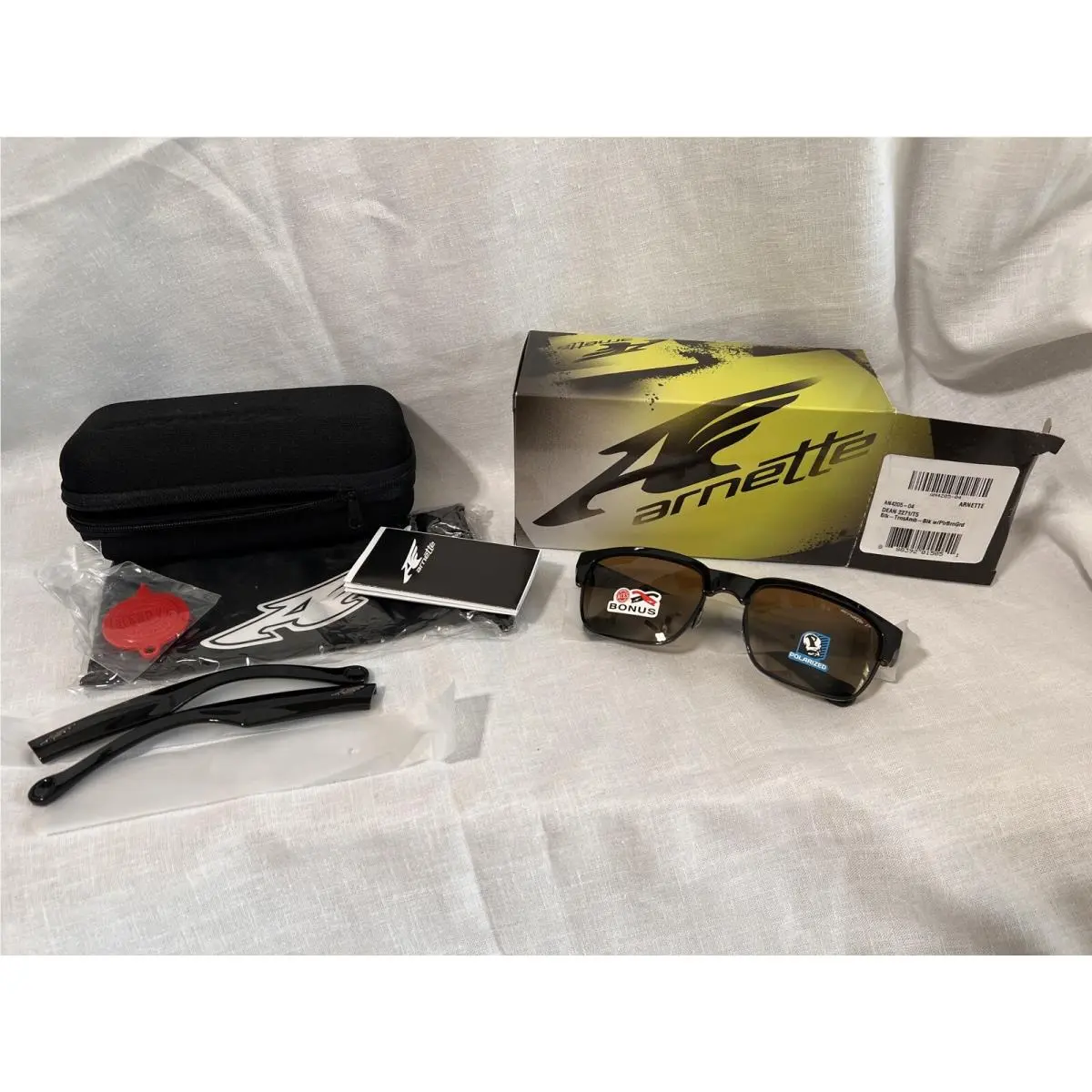 Arnette Sunglasses Dean Black Amber Polarized Aces Extra Arms 4205-2271/T5