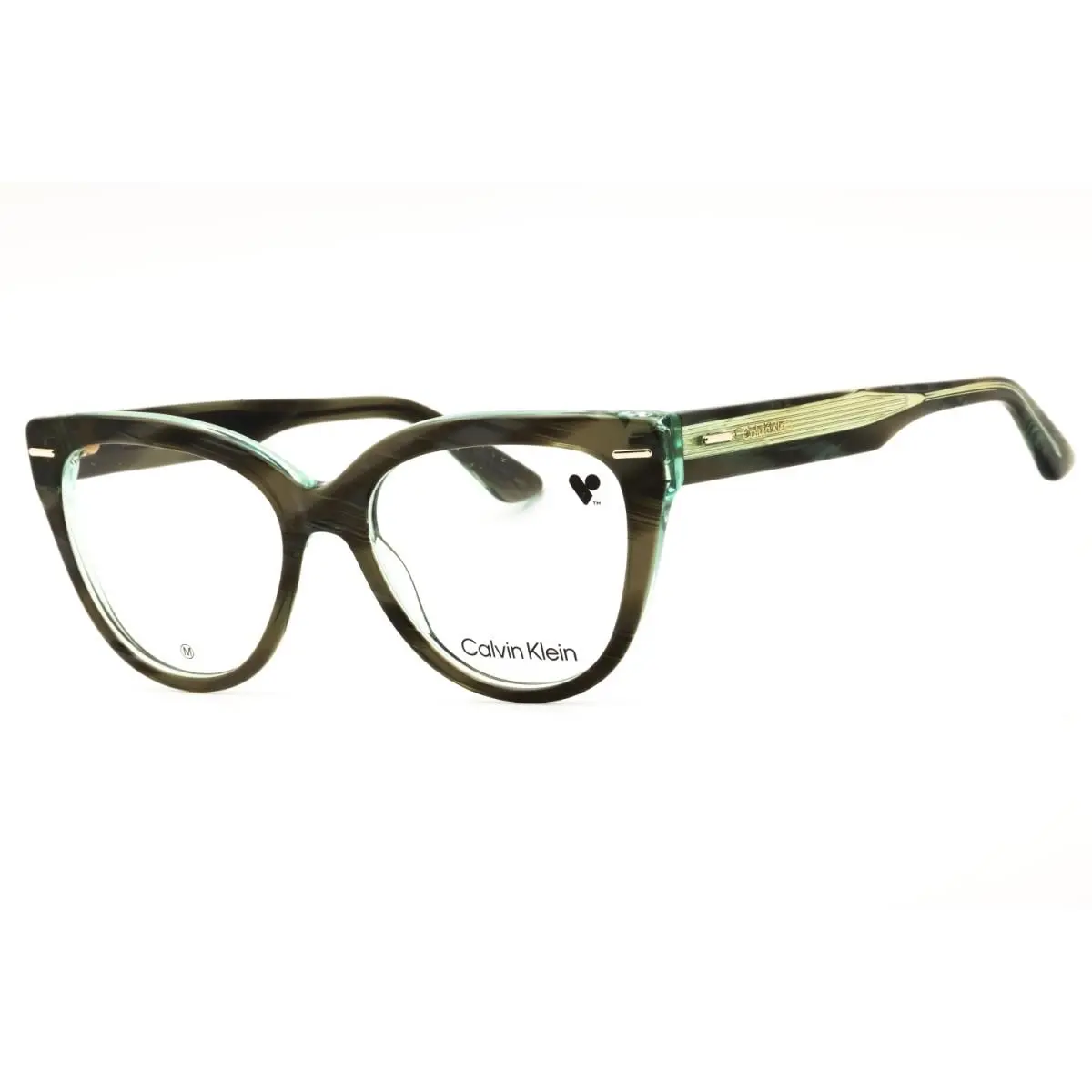 CK24514 031 Striped Grey/azure 52mm Eyeglasses by Calvin Klein