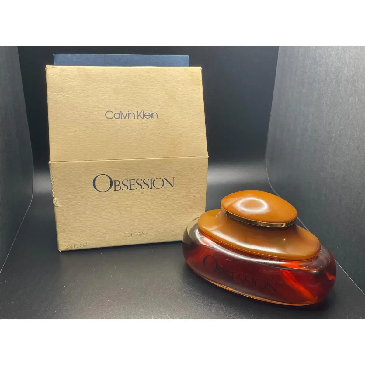 Vintage Calvin Klein Obsession Cologne - 3.4oz 100ml Splash Pre-barcode 1980`s